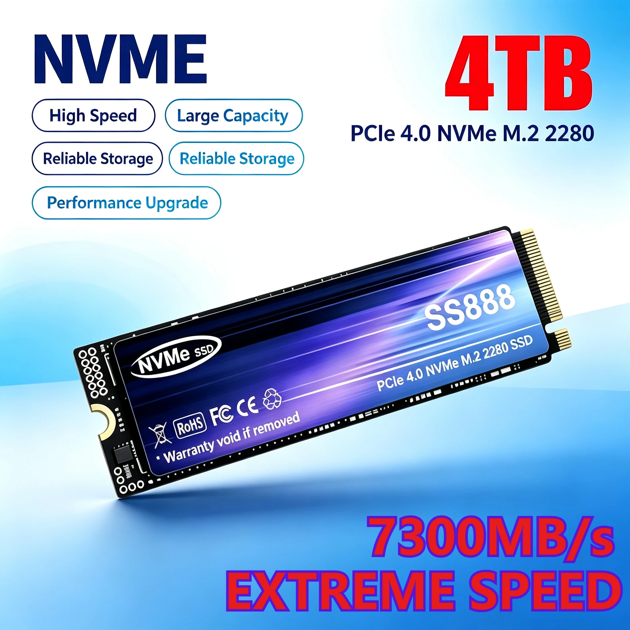 SSD M.2 SS888 baru, kapasitas  - M.2 Nvme 4Tb Pcie 4.0 Ssd ulasan dan harga