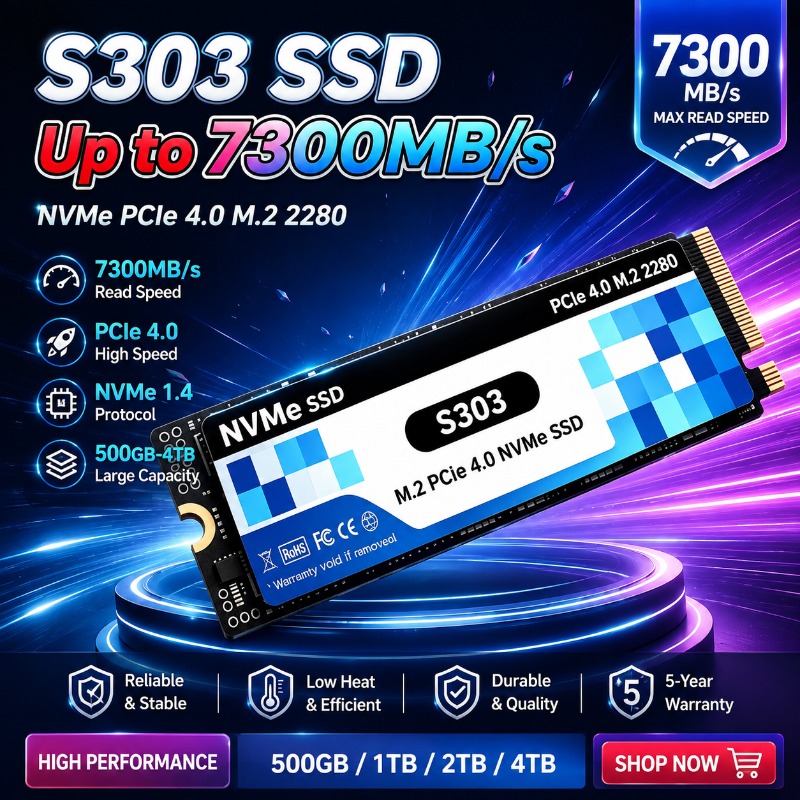SSD Internal S303 M.2 NVMe 500 - M.2 Nvme 4Tb Pcie 4.0 Ssd ulasan dan harga