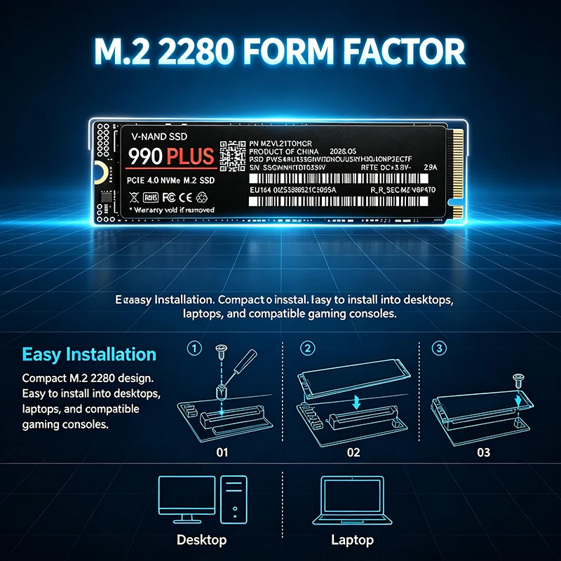 SSD M.2 NVMe PCIe 4.0 990 Plus - M.2 Nvme 4Tb Pcie 4.0 Ssd ulasan dan harga